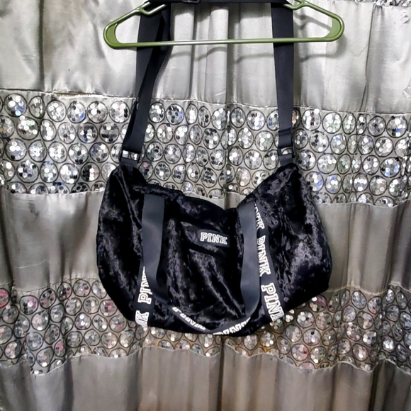 PINK Victoria's Secret Handbags - Pink swade duffle bag black